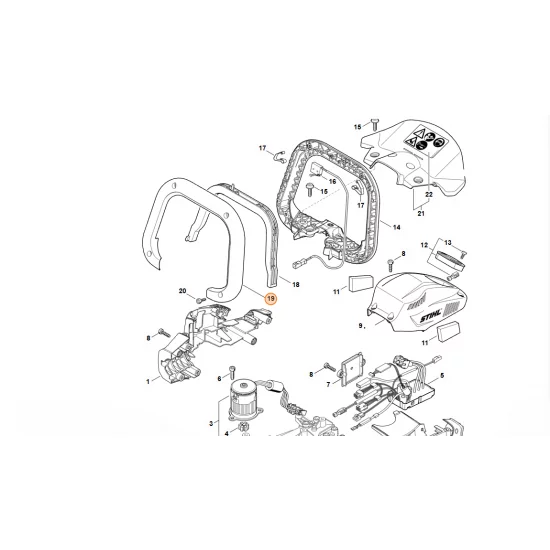 STIHL  Połówka uchwytu pałąkowego 4869 798 2301